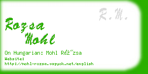 rozsa mohl business card